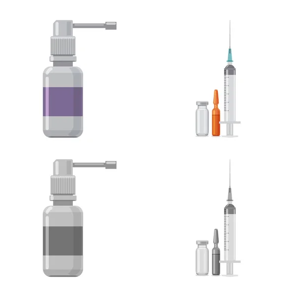 Izolovaný objekt ikony lékárny a nemocnice. Sada lékárna a obchod burzovní symbol pro web. — Stockový vektor