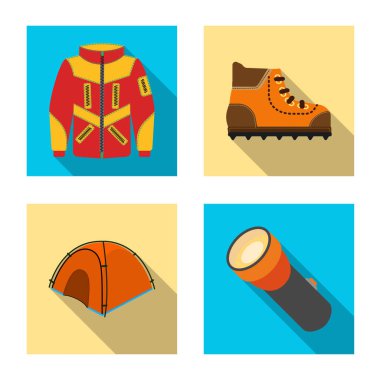 Dağcılık ve en yüksek işareti yalıtılmış nesne. Kamp ve dağcılık topluluğu hisse senedi için vektör simgesi.