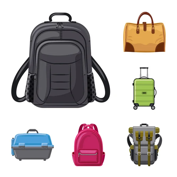 Vektoros illusztráció bőrönd és poggyász jele. Készlet-ból bőrönd és utazás tőzsdei szimbólum a web. — Stock Vector