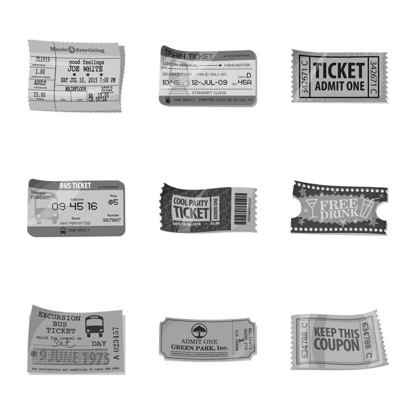 チケットと入場のロゴのベクター デザイン。Web チケットとイベントの銘柄記号のコレクション. — ストックベクタ