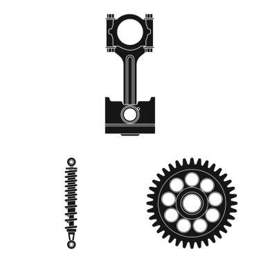 Otomatik ve bölümü simgesi yalıtılmış nesne. Oto, araba hisse senedi simgesi için web topluluğu.