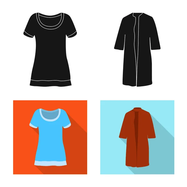 Ilustración vectorial del logotipo de la mujer y la ropa. Colección de la mujer y el desgaste vector de stock ilustración . — Vector de stock