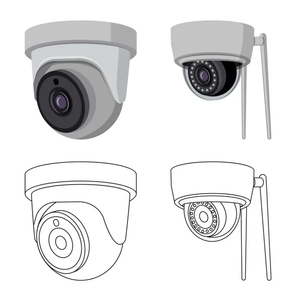 Cctv Kamera Simgesi Yalıtılmış Nesne Cctv Sistem Stok Vektör Çizim — Stok Vektör