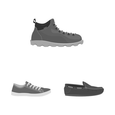 Ayakkabı ve ayakkabı simgesi yalıtılmış nesne. Ayakkabı ve ayak hisse senedi simgesi için web topluluğu.