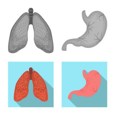 Vücut ve insan logo yalıtılmış nesne. Vücut ve tıbbi hisse senedi vektör çizim.