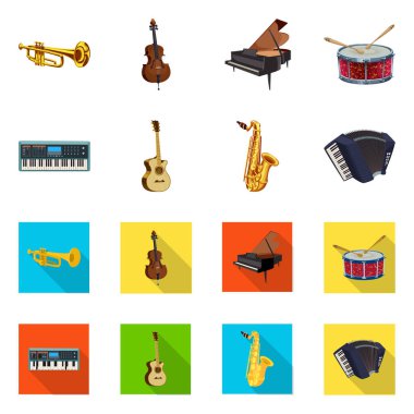 Müzik ve ayar işareti yalıtılmış nesne. Web için müzik ve aracı hisse senedi simgesi kümesi.