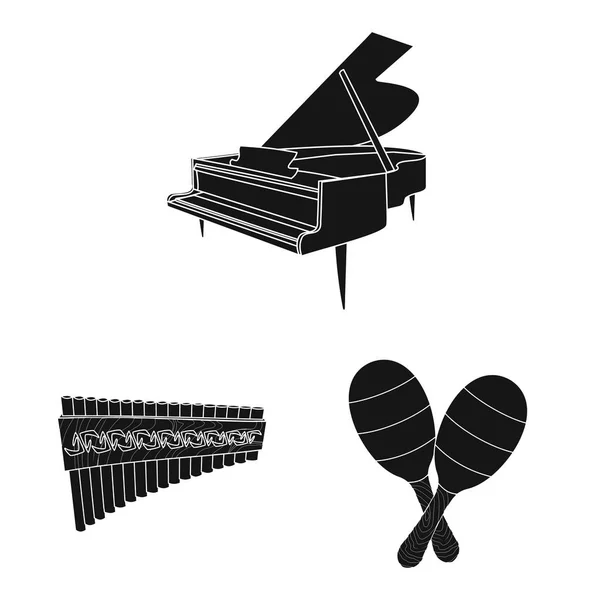 Vector εικονογράφηση της μουσικής και να συντονιστείτε σημάδι. Σύνολο των εικονίδιο του φορέα μουσικής και εργαλείο για το απόθεμα. — Διανυσματικό Αρχείο