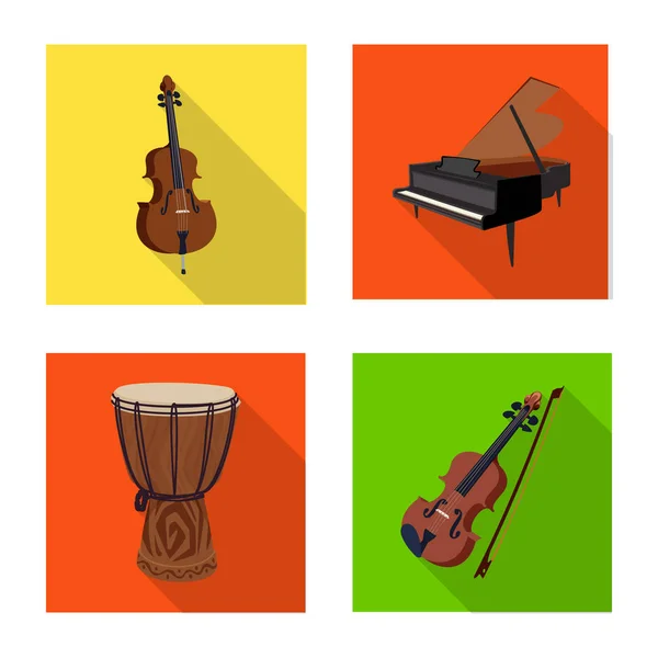 Illustration vectorielle de la musique et logo tune. Collection de musique et d'outils illustration vectorielle de stock . — Image vectorielle