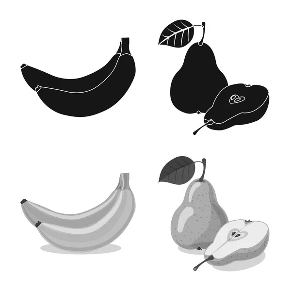 Illustration vectorielle du signe des légumes et fruits. Collection de légumes et d'icône vectorielle végétarienne pour stock . — Image vectorielle