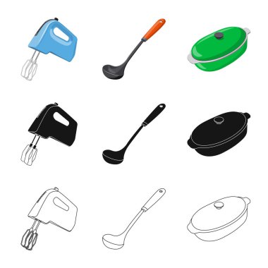 Mutfak ve yemek sembol yalıtılmış nesne. Web için mutfak ve cihaz hisse senedi simgesi kümesi.