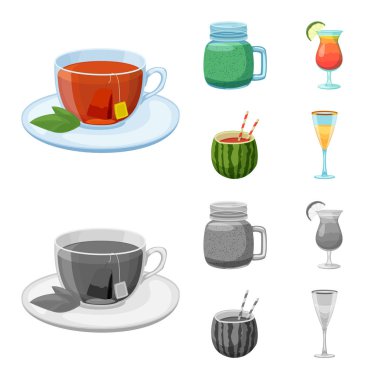 İçki ve bar simge vektör Illustration. İçki ve parti hisse senedi simgesi için web topluluğu.