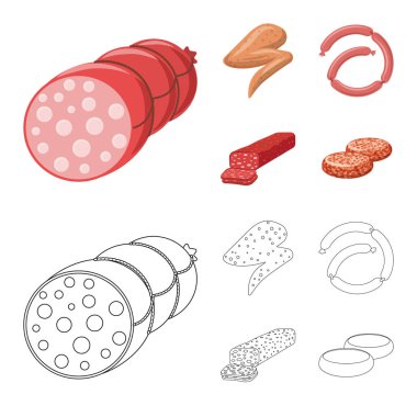 Et ve jambon simge vektör tasarımı. Et ve hisse senedi simgesi web için pişirme.