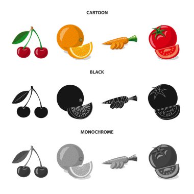 Sebze ve meyve simge vektör Illustration. Sebze ve vejeteryan hisse senedi simgesi için web topluluğu.