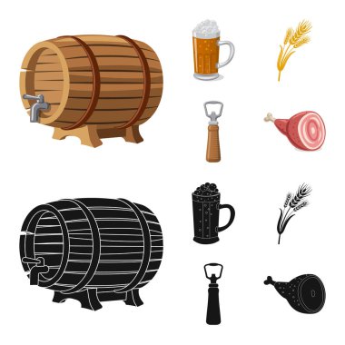 Bar ve pub simge vektör Illustration. Pub ve hisse senedi için iç vektör ikon koleksiyonu.