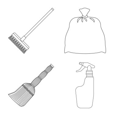 Temizlik ve servis simge vektör tasarımı. Temizlik ve ev hisse senedi simgesi web için kümesi.