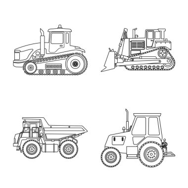 Yapı ve inşaat sembolü yalıtılmış nesne. Web için yapı ve makine hisse senedi simgesi kümesi.