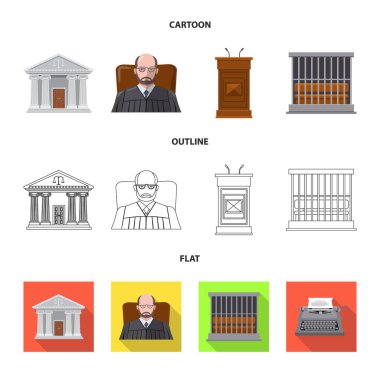 Hukuk ve avukat işareti vektör tasarımı. Hukuk ve adalet hisse senedi simgesi web için kümesi.