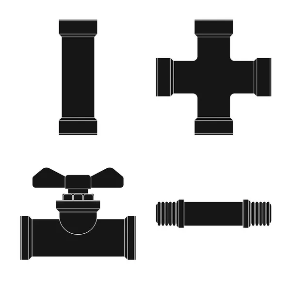 Ilustración vectorial del logotipo del tubo. Colección de tubos y tuberías símbolo de stock para la web . — Archivo Imágenes Vectoriales