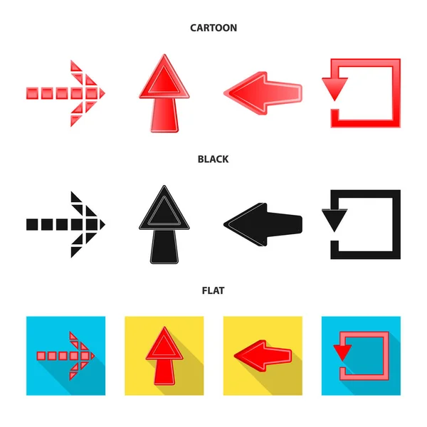 Objeto isolado de elemento e logotipo de seta. Conjunto de elemento e símbolo de estoque de direção para web . — Vetor de Stock