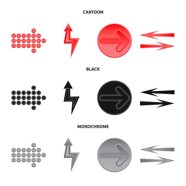 Conception vectorielle de l'élément et du logo de flèche. Collecte d'éléments et icône vectorielle de direction pour le stock . — Image vectorielle