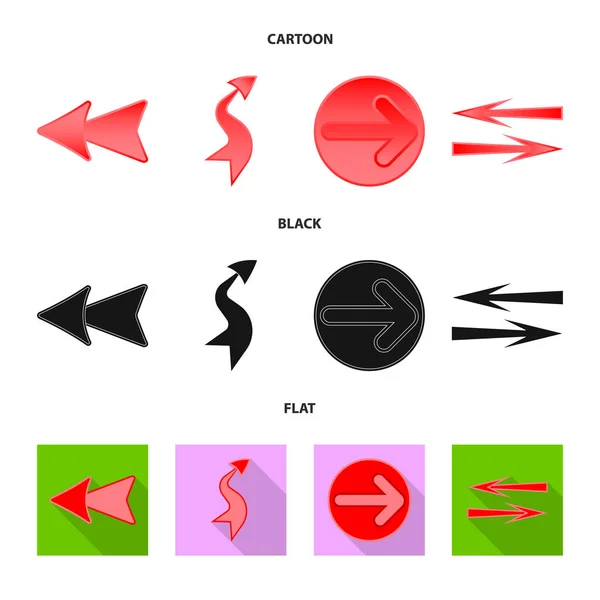 Objet isolé de l'élément et le symbole de flèche. Ensemble d'élément et symbole de stock de direction pour la toile . — Image vectorielle