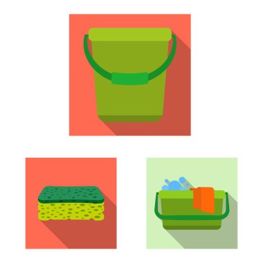 Temizlik ve servis simge yalıtılmış nesne. Temizlik ve ev hisse senedi simgesi web için kümesi.