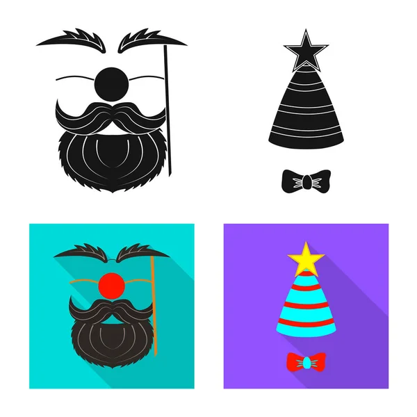 Ilustración vectorial de fiesta y signo de cumpleaños. Colección de fiesta y celebración icono de vector para la acción . — Archivo Imágenes Vectoriales