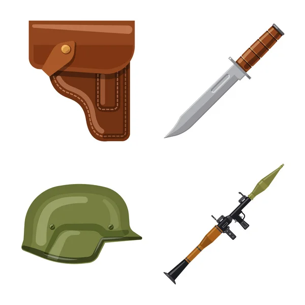 Ilustración vectorial de armas y signos de armas. Conjunto de armas y ejército stock vector ilustración . — Vector de stock