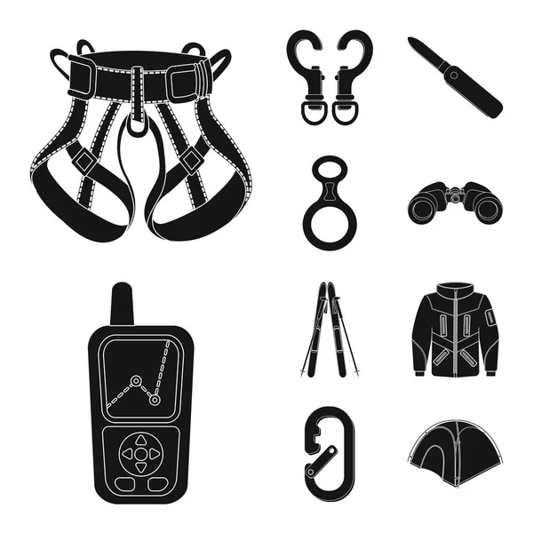 Dağcılık ve tepe simge vektör çizimi. Kamp ve dağcılık topluluğu stok vektör çizim.