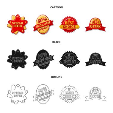 Amblem ve rozet simge vektör tasarımı. Hisse senedi için amblem ve etiket vektör simge topluluğu.