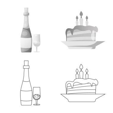 Parti ve Doğum günü simge vektör Illustration. Parti ve kutlama hisse senedi simgesi için web topluluğu.