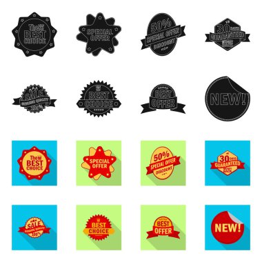 İllüstrasyon işareti amblemi ve rozet vektör. Amblem ve etiket hisse senedi simgesi için web topluluğu.