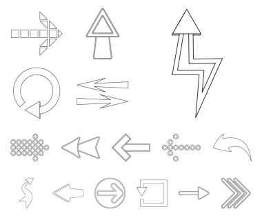 Öğe ve ok işareti vektör Illustration. Öğe ve yön hisse senedi vektör çizim topluluğu.