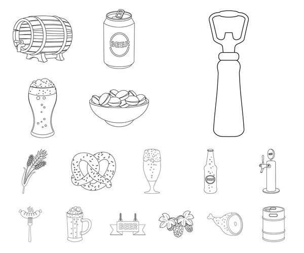 Vectorillustratie van pub en bar teken. Collectie van pub en interieur aandelensymbool voor web. — Stockvector