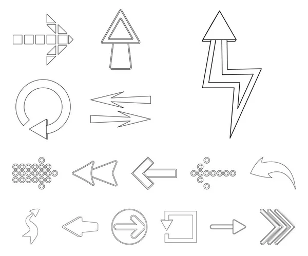 Illustrazione vettoriale dell'elemento e segno di freccia. Raccolta di elementi e indicazioni vettoriali . — Vettoriale Stock