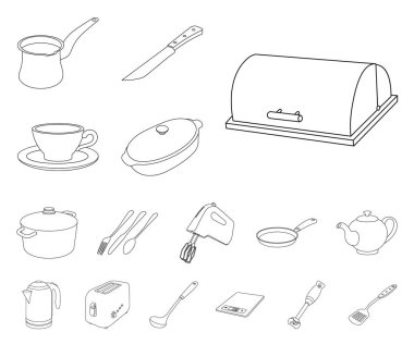 Mutfak ve yemek logosu yalıtılmış nesne. Mutfak ve cihaz hisse senedi simgesi için web topluluğu.