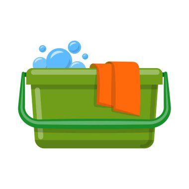 Temizlik ve servis simge yalıtılmış nesne. Temizlik ve ev hisse senedi vektör çizim topluluğu.