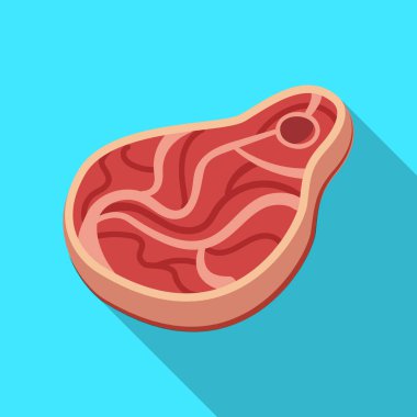 Eti ve jambon sembolü yalıtılmış nesne. Et ve hisse senedi simgesi web için pişirme.