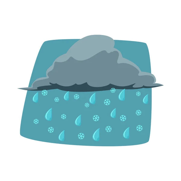 Illustrazione vettoriale del clima e del segno climatico. Raccolta di icone meteo e vettoriali cloud per stock . — Vettoriale Stock