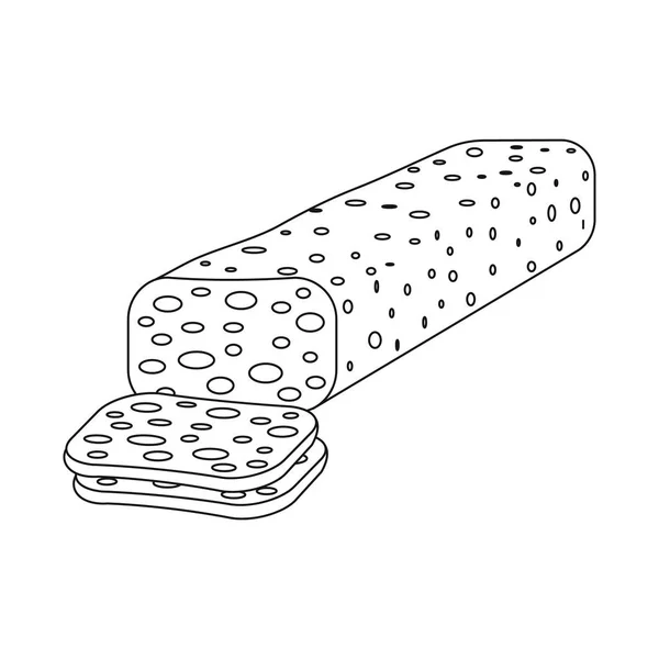 Illustration vectorielle de l'icône viande et jambon. Ensemble d'icône vectorielle de viande et de cuisson pour bouillon . — Image vectorielle