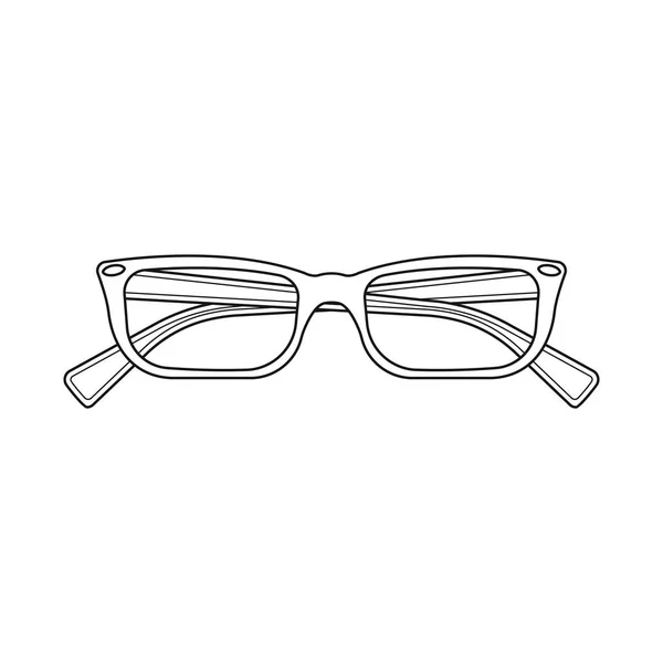 Ilustración vectorial de gafas y símbolo del marco. Conjunto de gafas y accesorio símbolo de stock para web . — Vector de stock