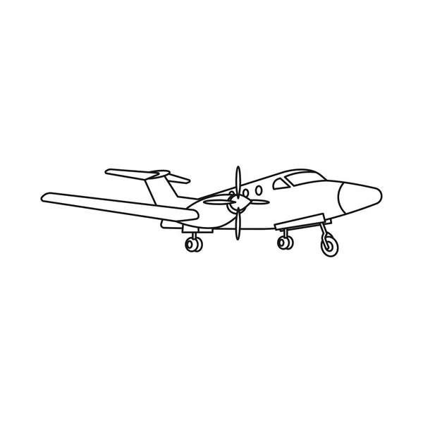 Vektorillustration des Flugzeugs und des Transportsymbols. Sammlung von Flugzeug- und Himmelsvektorillustrationen. — Stockvektor