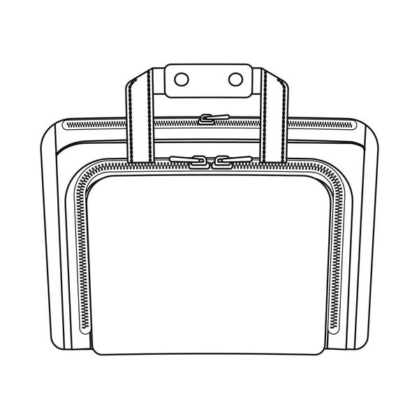 Vektorillustration von Koffer und Gepäckzeichen. Set von Koffer und Reise-Vektor-Symbol für Lager. — Stockvektor