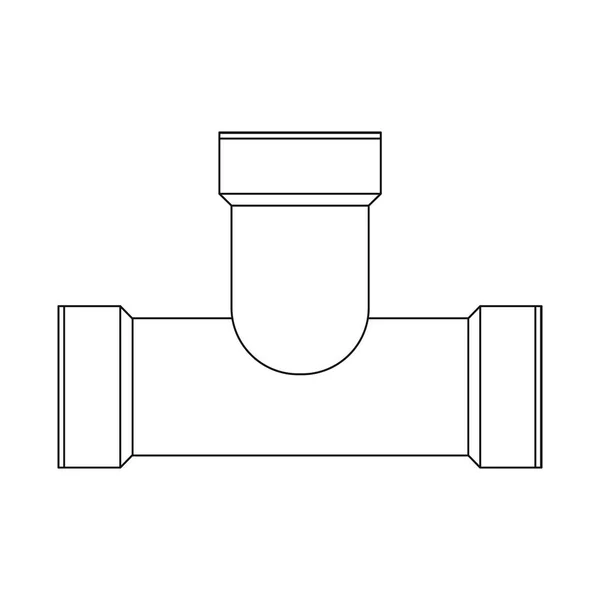 Conception Vectorielle Tuyau Signe Tube Illustration Vectorielle Tuyau Pipeline — Image vectorielle