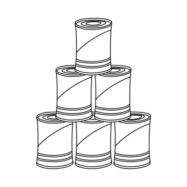 Can ve gıda simge vektör tasarımı. Can ve paket hisse senedi simgesi için web topluluğu.