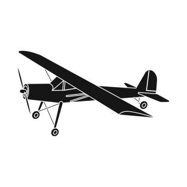 Uçak ve taşıma simge vektör tasarımı. Uçak ve gökyüzü hisse senedi vektör çizim topluluğu.