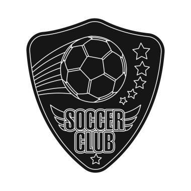 Futbol ve dişli sembolü yalıtılmış nesne. Web için futbol ve turnuva hisse senedi simgesi kümesi.