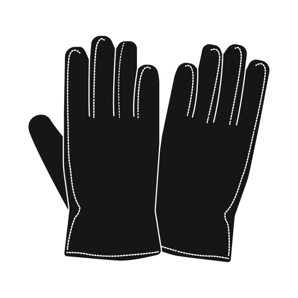 Geïsoleerde object van handschoen en winter symbool. Verzameling van vector-pictogram voor handschoen en apparatuur voor de voorraad. — Stockvector