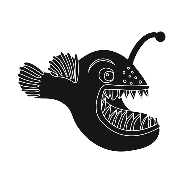 Illustration vectorielle de l'icône marine et animale. Collection de stock marin et maritime symbole pour le web . — Image vectorielle
