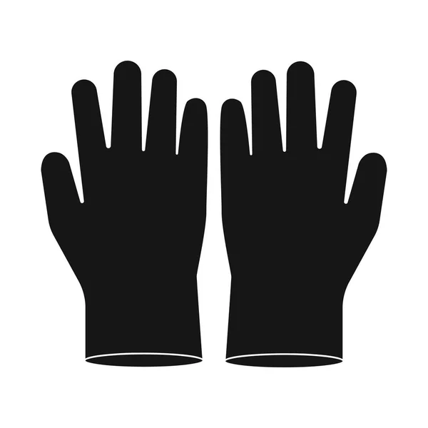Oggetto isolato di guanto e segno invernale. Set di guanti e attrezzature stock illustrazione vettoriale . — Vettoriale Stock